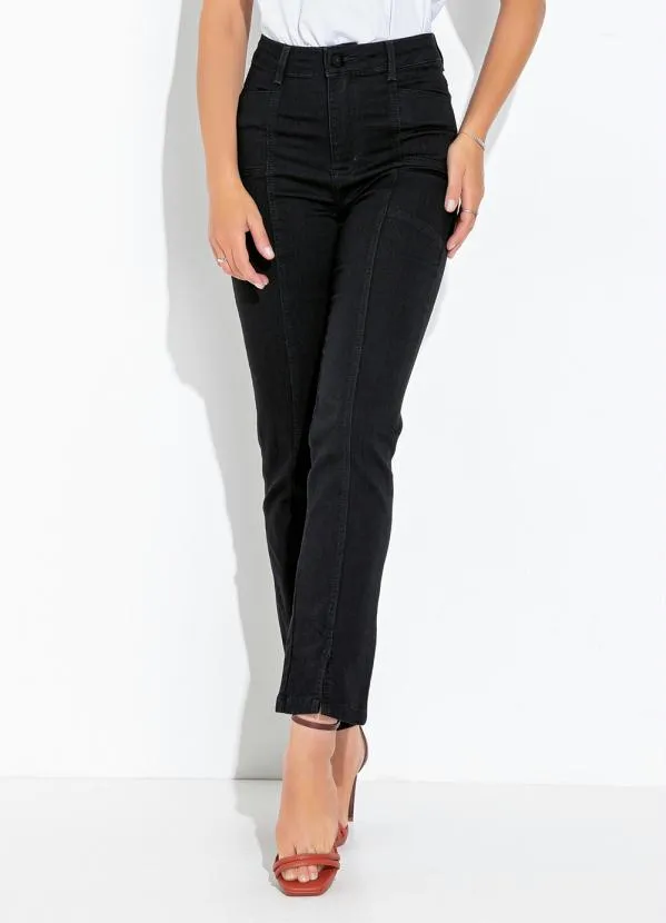 Sawary Jeans - Calça Jeans Preto Reta