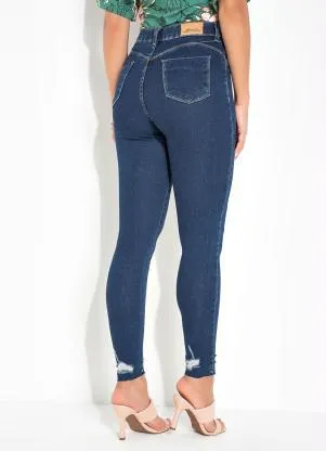 Sawary Jeans - Calça Jeans Push Up Destroyed na Barra Sawary - SAWARY JEANS