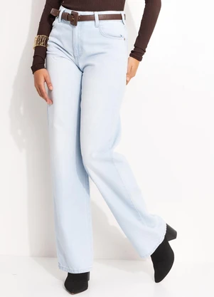 Forum - Calça Jeans  Raquel Wide Leg Azul - FORUM