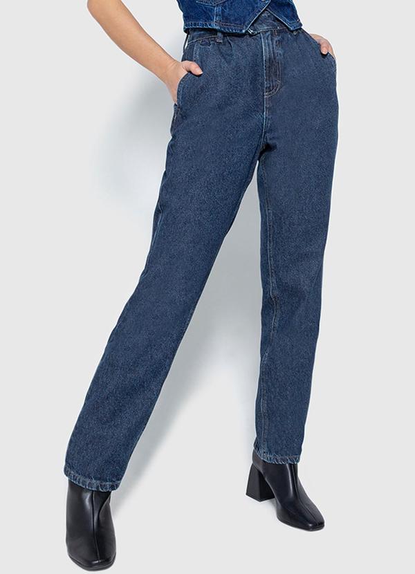 Enfim - Calça Jeans Reta 90'S Azul