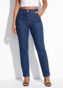 Cal�a Jeans Reta Azul 