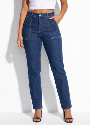 Cal�a Jeans Reta (Azul)