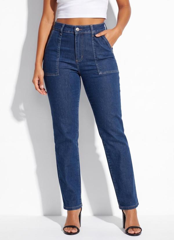 Cal�a Jeans Reta (Azul)