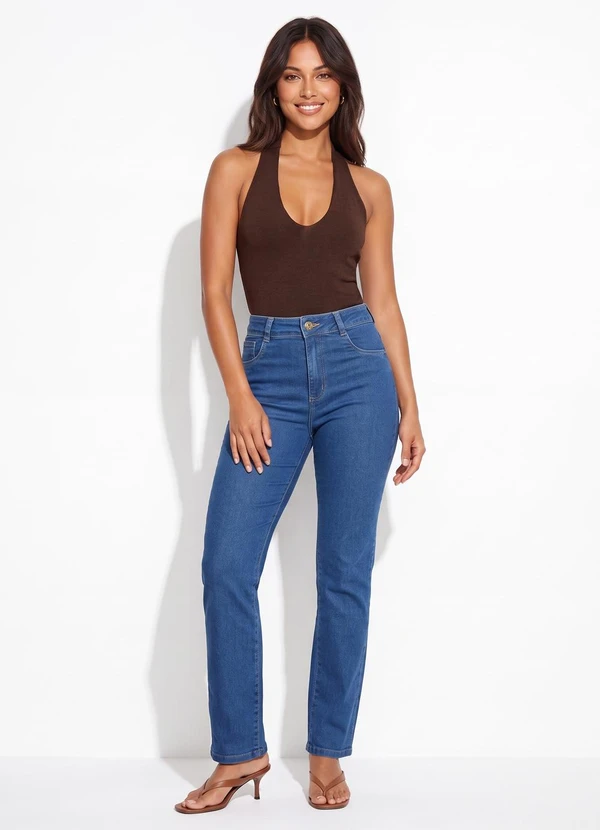 Sawary Jeans - Calça Jeans Reta Azul