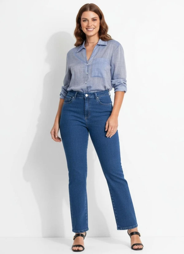 Sawary Jeans - Calça Jeans Reta Azul 3