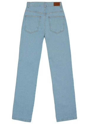Enfim - Calça Jeans Reta Cintura Alta Azul Claro - ENFIM