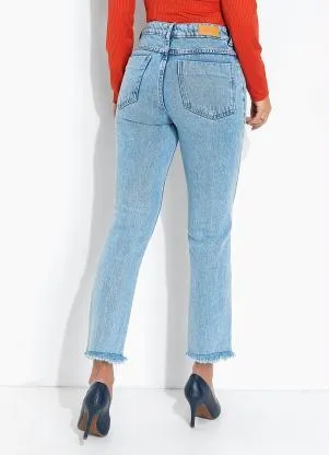 Sawary Jeans - Calça Jeans Reta com Destroyed Sawary - SAWARY JEANS