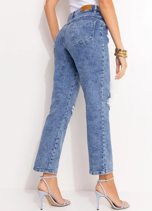 Sawary Jeans - Calça Jeans Reta com Fechamento em Botões Sawary - SAWARY JEANS