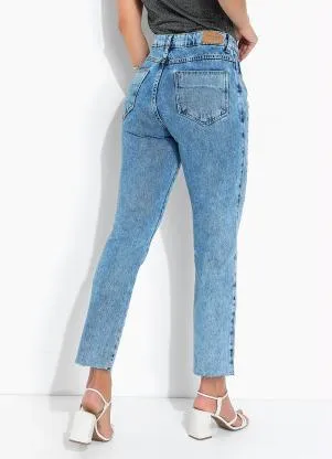 Sawary Jeans - Calça Jeans Reta com Strass Sawary - SAWARY JEANS