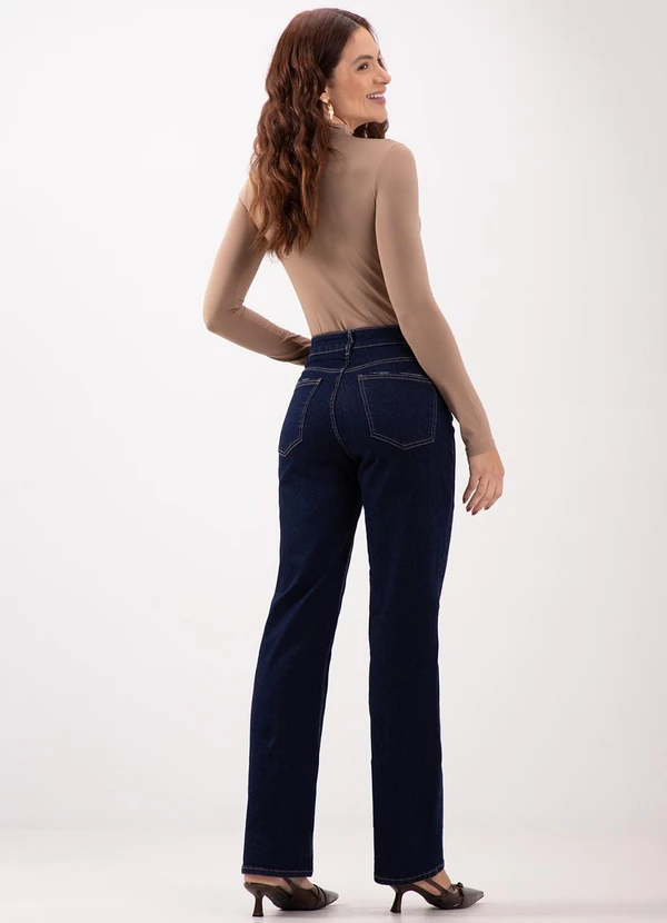 Lunender CalÃ§a Reta Cintura Alta Lunender Calça Jeans Reta De