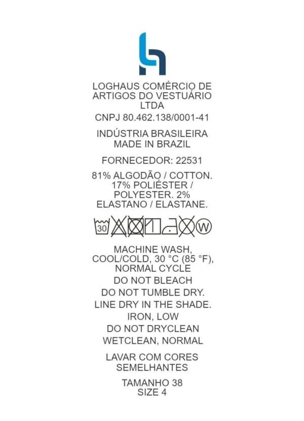 Quintess - Calça Jeans Reta de Cintura Alta com Pregas