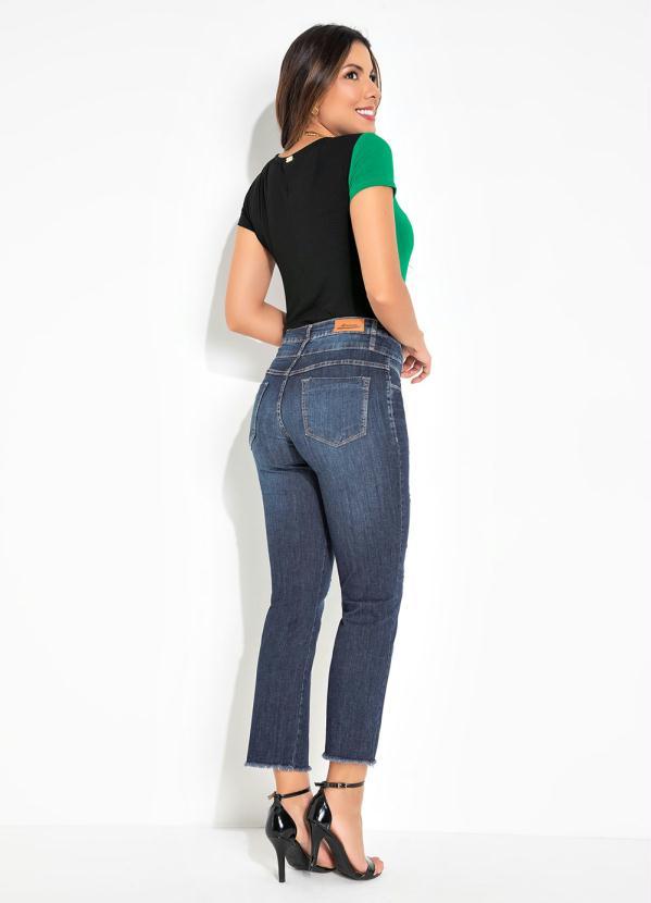 Outlet - Calça Jeans Reta Destroyed com Cós Duplo Sawary 5