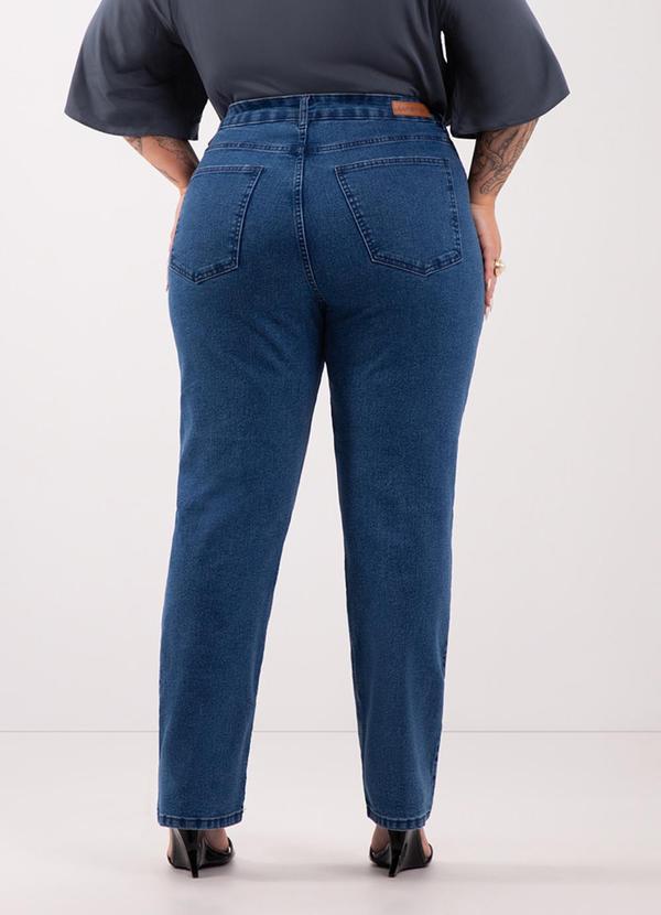 Lunender Mais Mulher - Calça Jeans Reta Plus Size com Cintura Alta Azul 2
