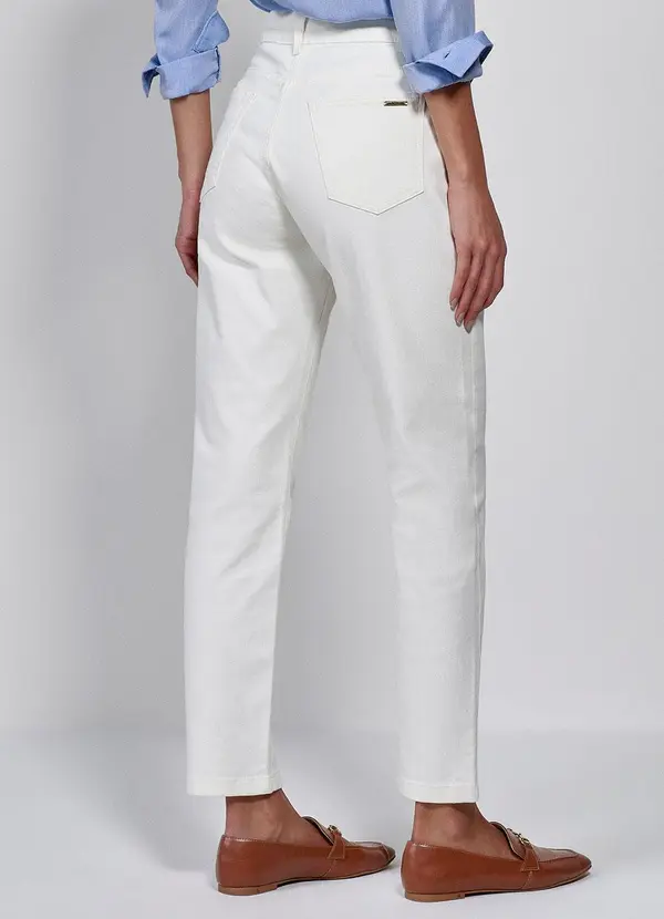 Principessa - Calça Reta Slim Jeans Off White Sol 4