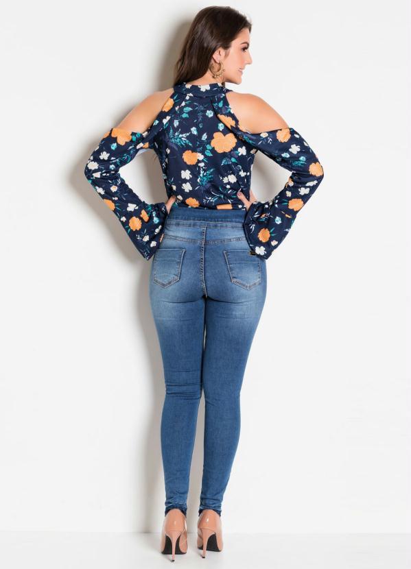 Sawary Jeans - Calça Jeans Sawary Cintura Alta com Botões 5