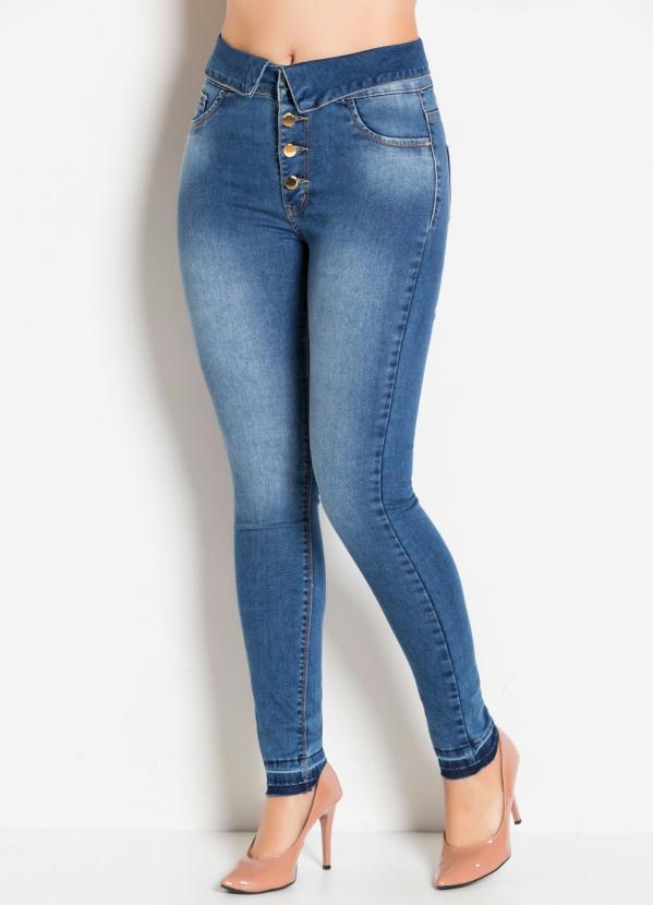 Sawary Jeans - Calça Jeans Sawary Cintura Alta com Botões 6