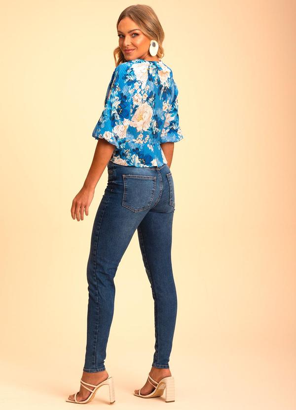 Doce Trama - Calça Jeans Skinny Azul 4
