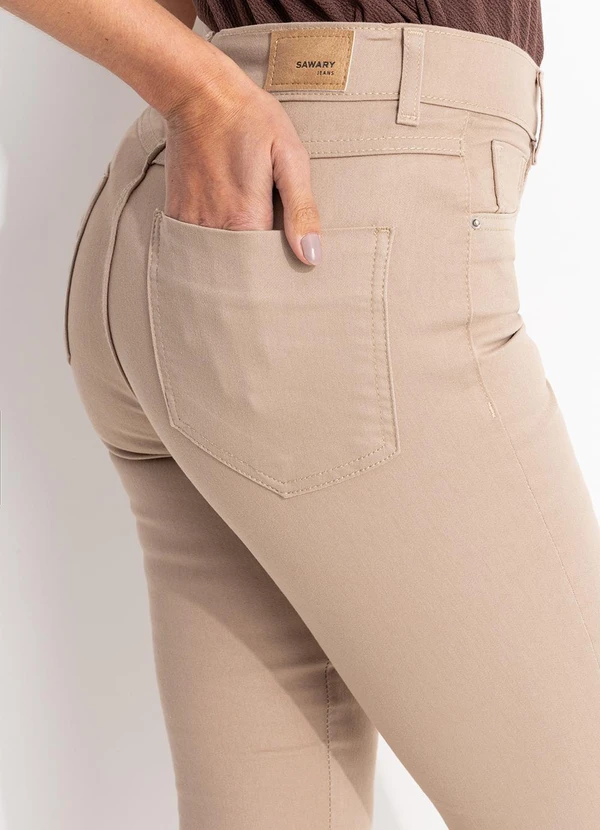 Sawary Jeans - Calça Jeans Skinny Bege 13