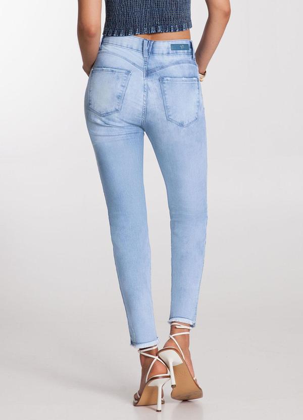 Lunender - Calça Jeans Skinny Chapa Barriga Azul 2