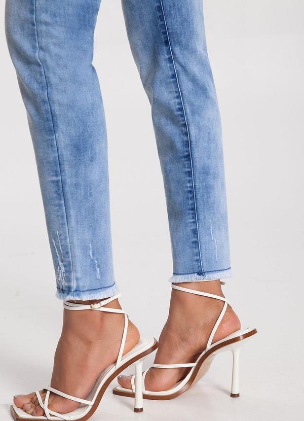 Lunender - Calça Jeans Skinny Chapa Barriga Azul 5