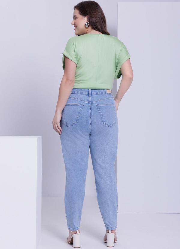 Lunender Mais Mulher - Calça Jeans Skinny Chapa Barriga Azul 4