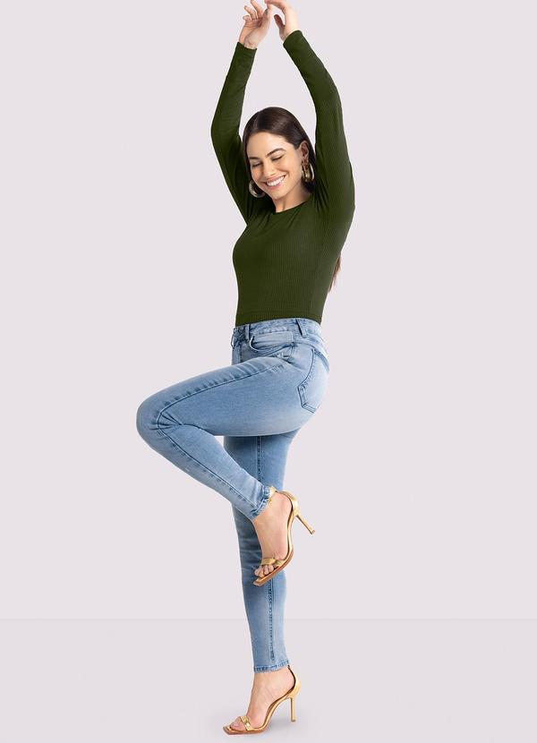 Lunender - Calça Jeans Skinny Chapa Barriga Clara Jeans 3