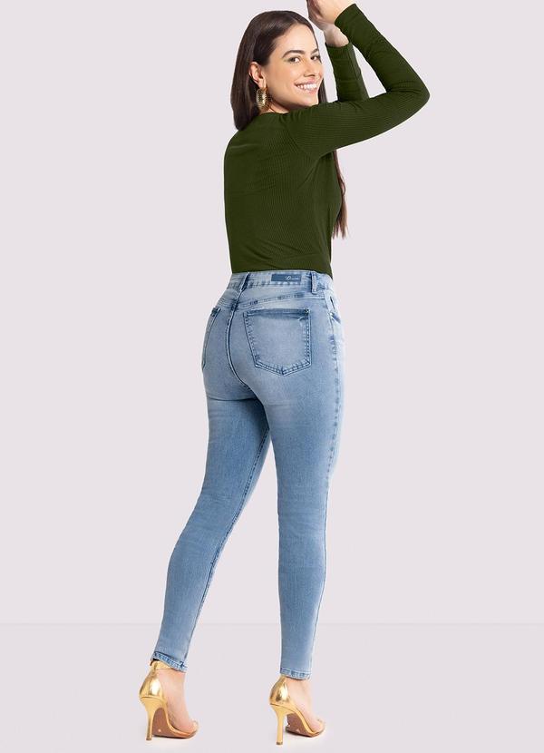 Lunender - Calça Jeans Skinny Chapa Barriga Clara Jeans 4