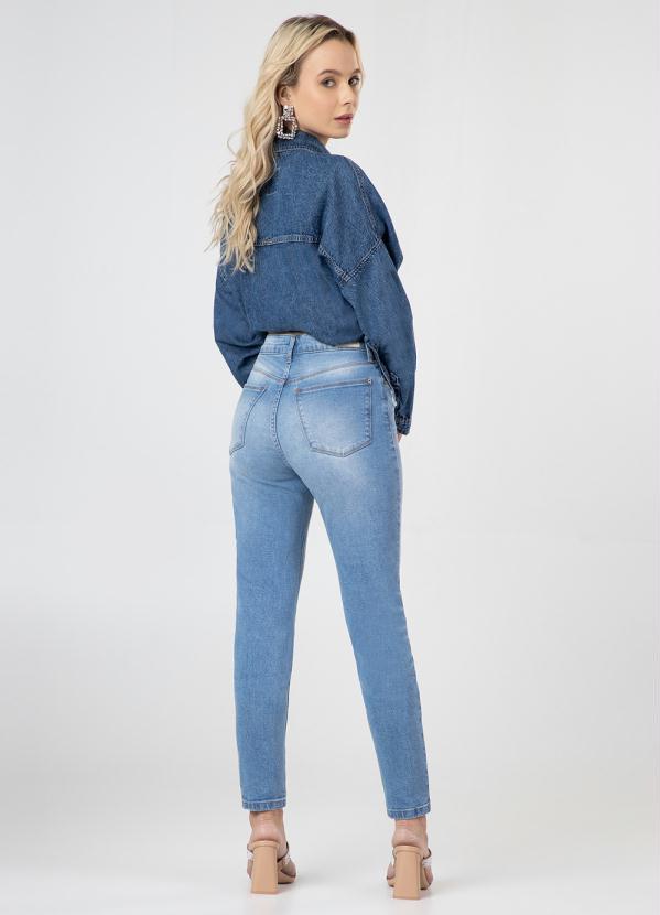 Lunender - Calça Jeans Skinny Chapa Barriga Destroyed Jeans 4