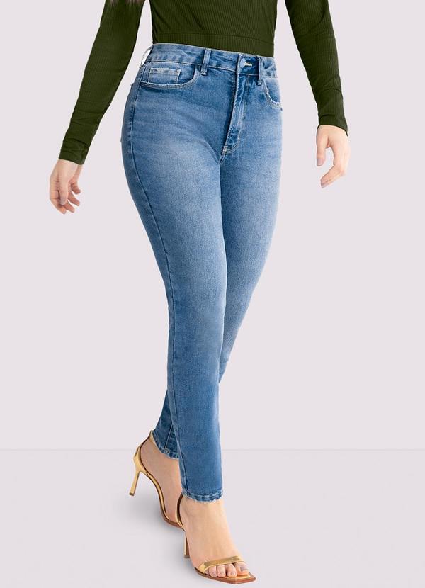 Lunender - Calça Jeans Skinny Chapa Barriga Estonada Jeans