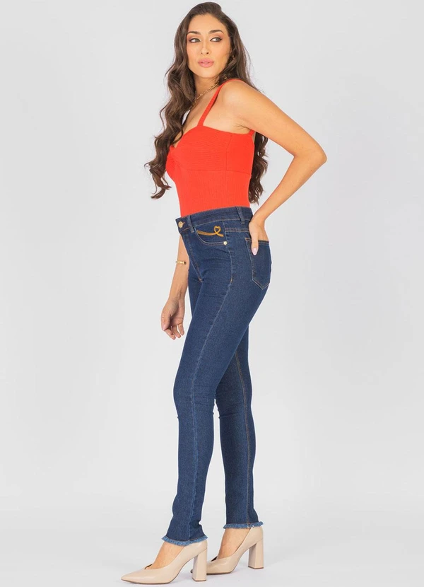 Meu Jeans - Calça Jeans Skinny com Bordado Azul 5