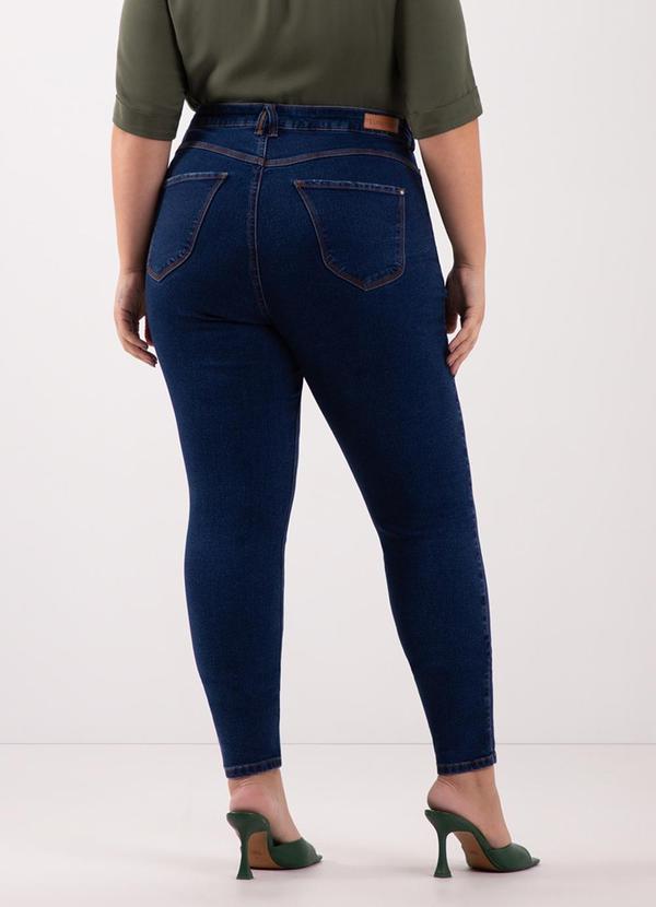 Lunender Mais Mulher - Calça Jeans Skinny com Pala Coração Azul 2