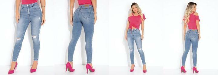 Cala Jeans Skinny Efeito Destroyed Sawary