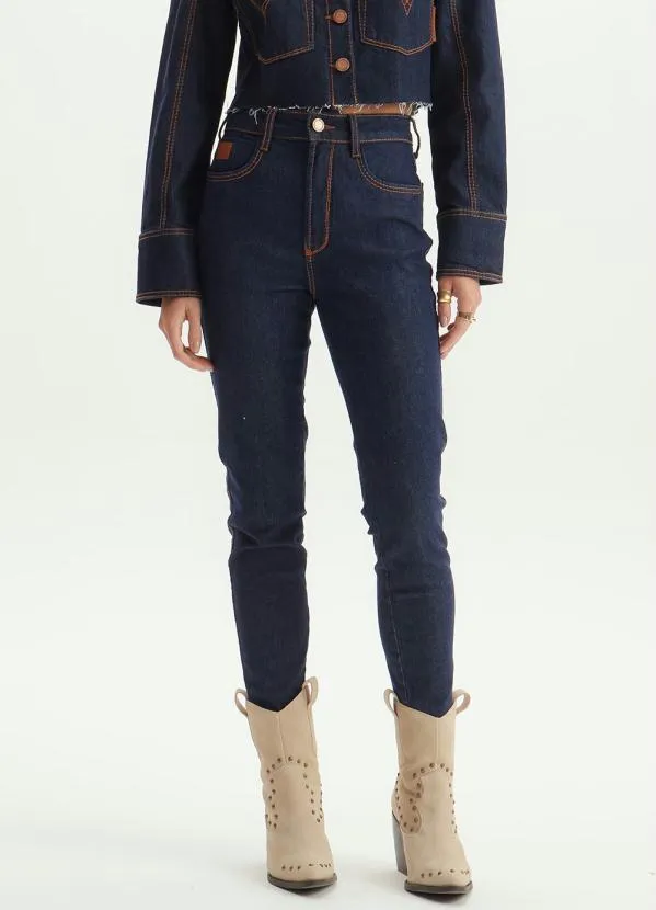 Lança Perfume - Calça Jeans Skinny Vesta Ankle Azul