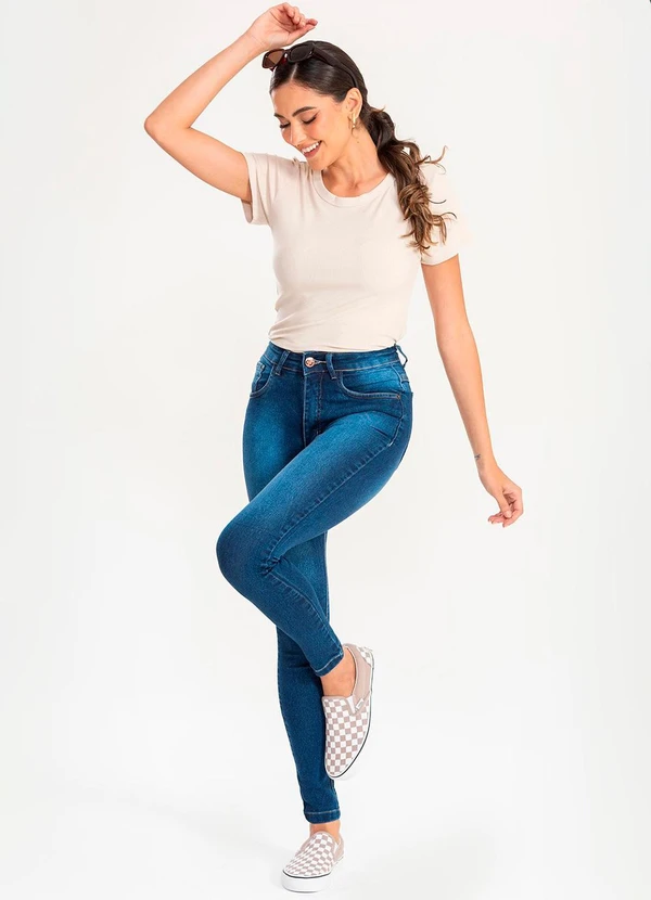 Meu Jeans - Calça Jeans Skinny Zoe Jeans Escuro Azul 3