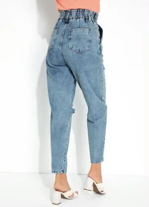 Sawary Jeans - Calça Jeans Slouchy com Elástico Sawary - SAWARY JEANS