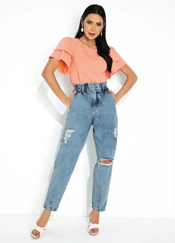 Sawary Jeans - Calça Jeans Slouchy com Elástico Sawary 4