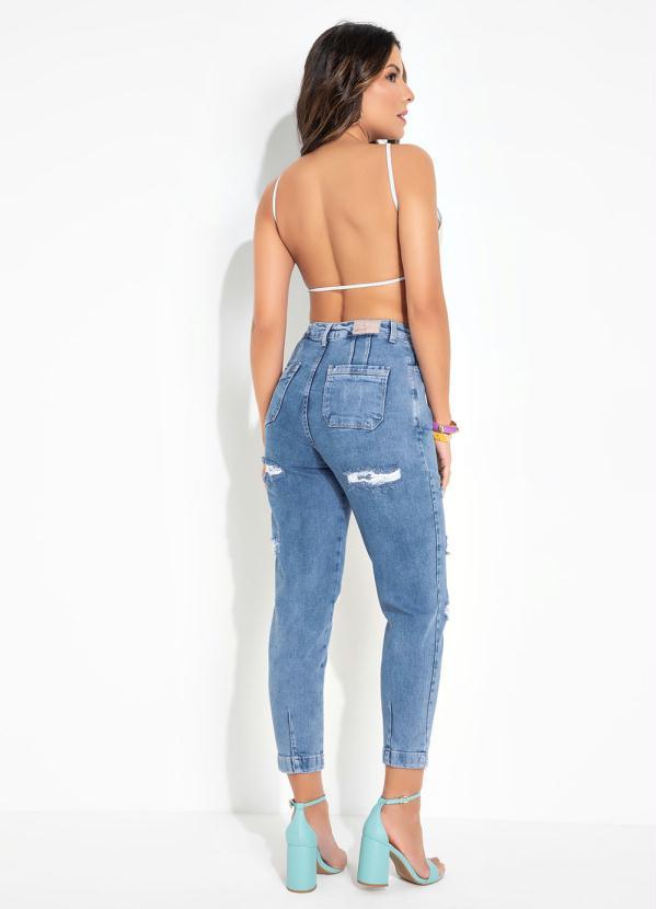 Outlet - Calça Jeans Slouchy Destroyed Sawary 5
