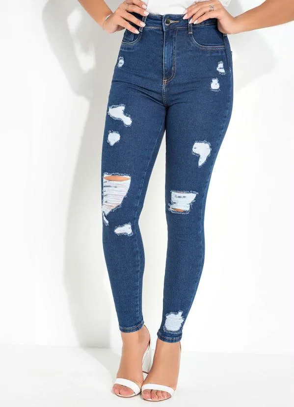 Sawary Jeans - Calça Jeans Super Lipo Destroyed Sawary