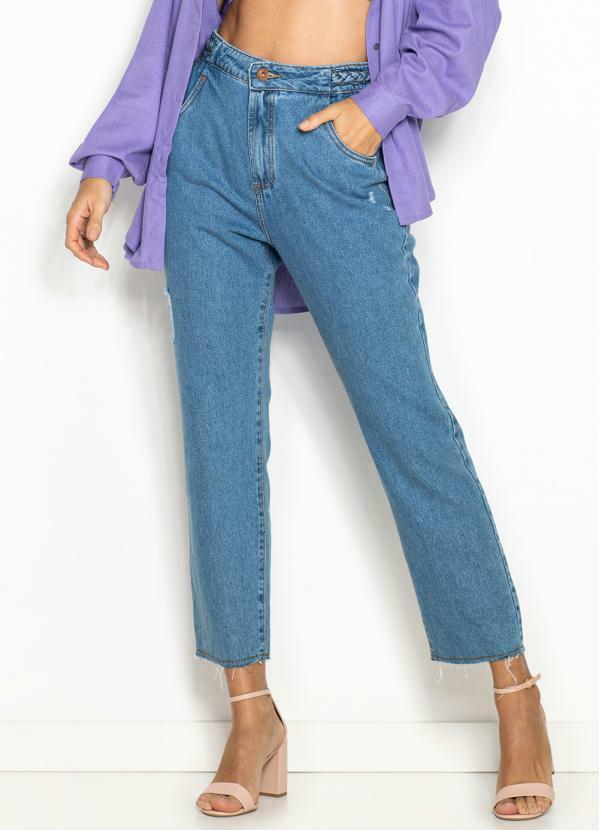Maria Filó - Calça Jeans Trança Cós Azul