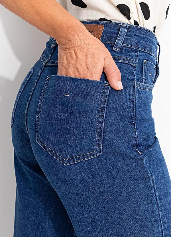 Sawary Jeans - Calça Jeans Wide Leg Azul 10