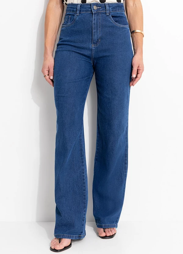 Sawary Jeans - Calça Jeans Wide Leg Azul 7