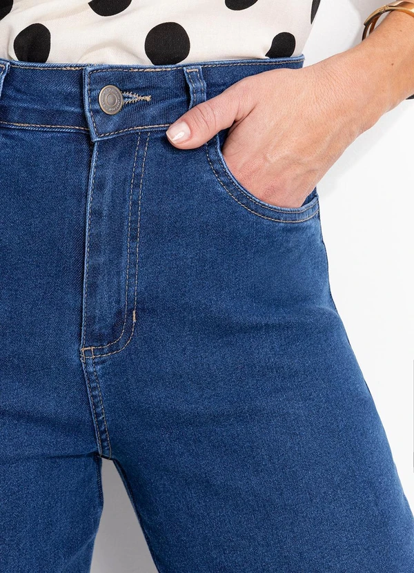 Sawary Jeans - Calça Jeans Wide Leg Azul 8