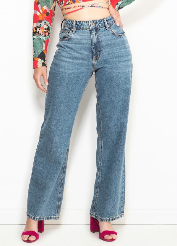 Calça Jeans Wide Leg Azul Forum