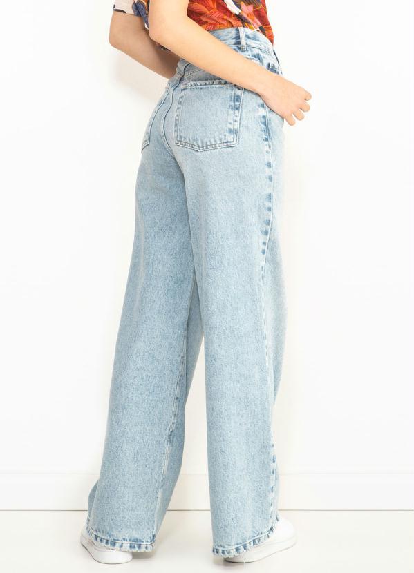 Farm - Calça Jeans Wide Leg Azul 2