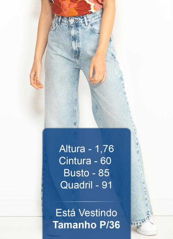 Farm - Calça Jeans Wide Leg Azul 5