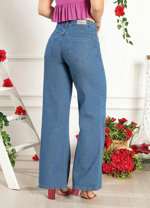 Sawary Jeans - Calça Jeans Wide Leg com Bolsos Sawary 5