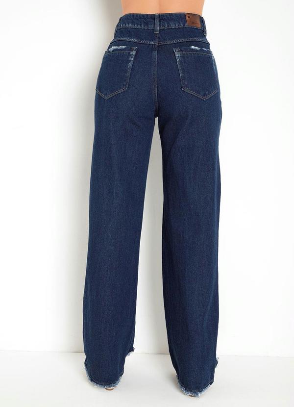Outlet - Calça Jeans Wide Leg com Destroyed Sawary 3