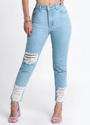 Meu Jeans - Calça Jeans Wide Leg Laida Jeans Claro Azul - MEU JEANS