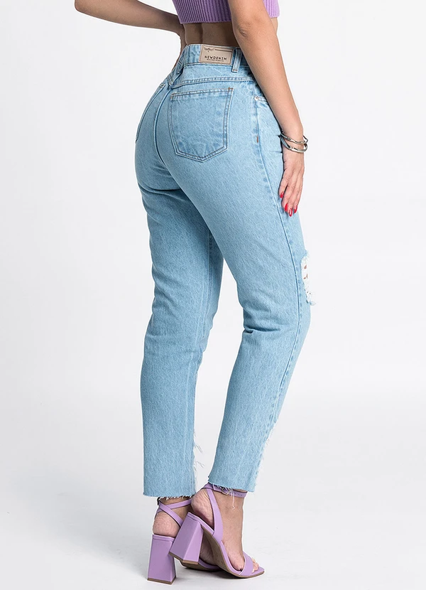 Meu Jeans - Calça Jeans Wide Leg Laida Jeans Claro Azul 2