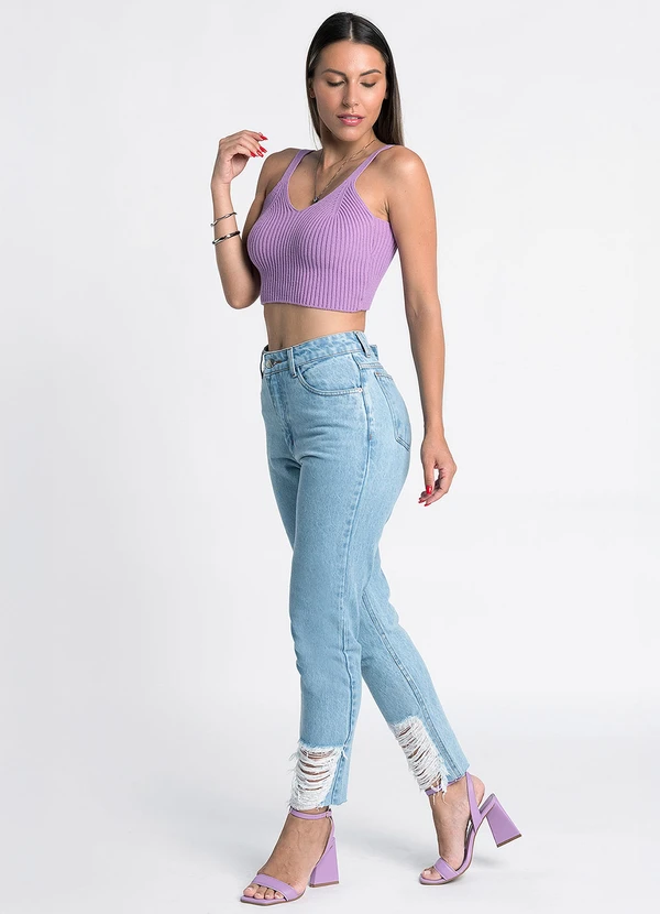 Meu Jeans - Calça Jeans Wide Leg Laida Jeans Claro Azul 3